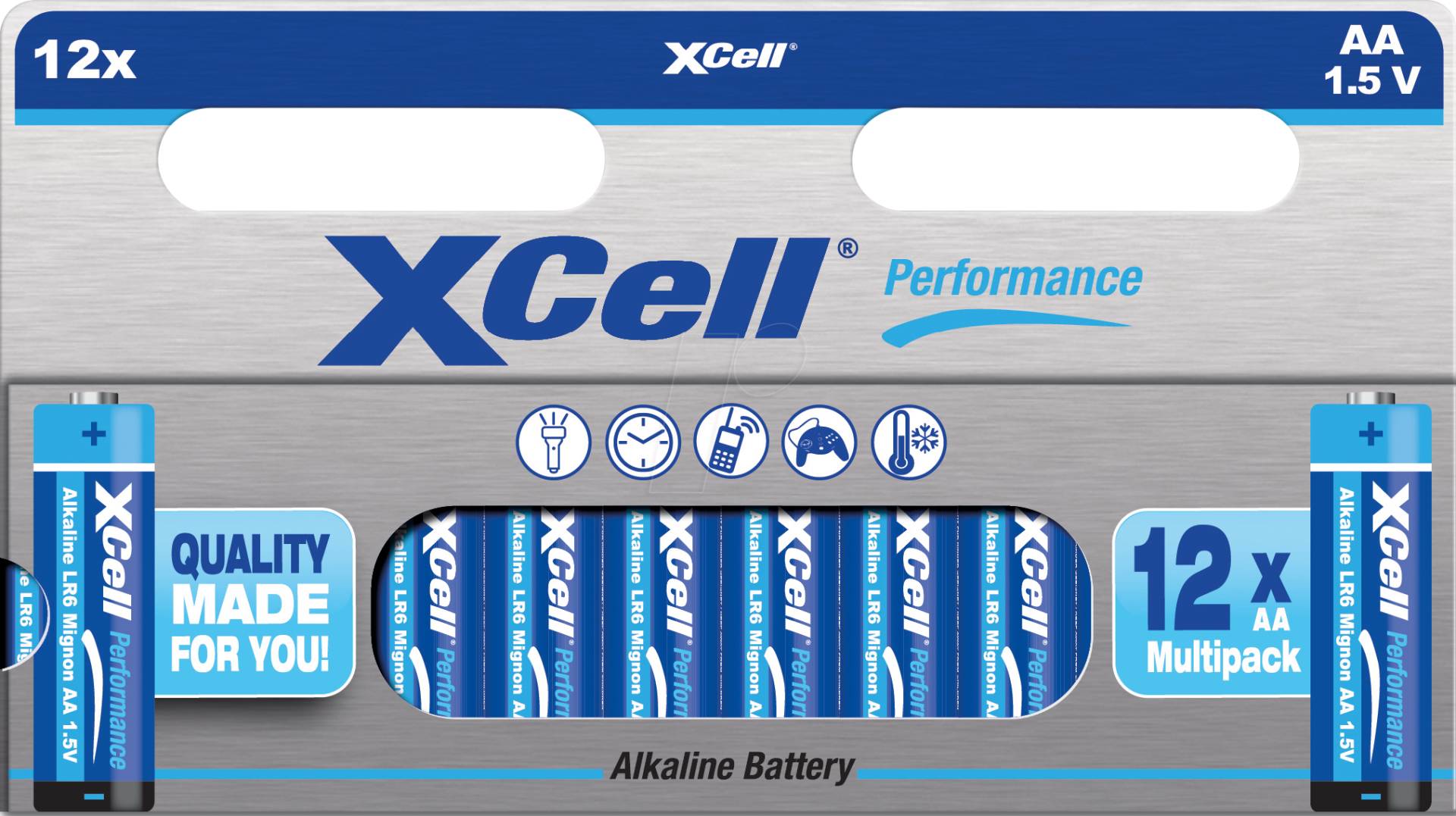 XCELL 149653 - Alkaline Batterie, AA (Mignon), 12er-Blister von XCell