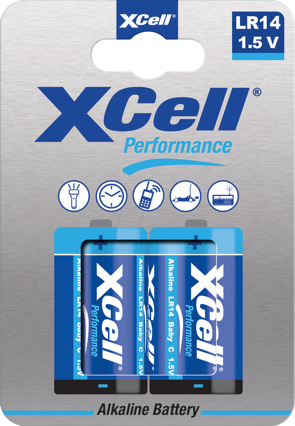 XCELL BABY X2 - Alkaline Batterie, C (Baby), 2er Blister von XCell