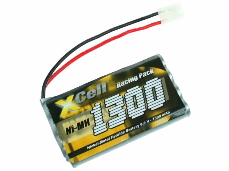 XCELL Ni-MH Akku 114363 RC-Pack, 9,6 V, 1300mAh, L4x2 von XCell