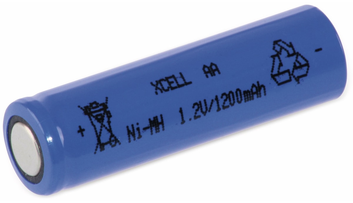 XCELL NiMH-Akku, Industriezelle, AA, Flat-Top, 49,5x14,5mm, 1,2V/1200mAh von XCell