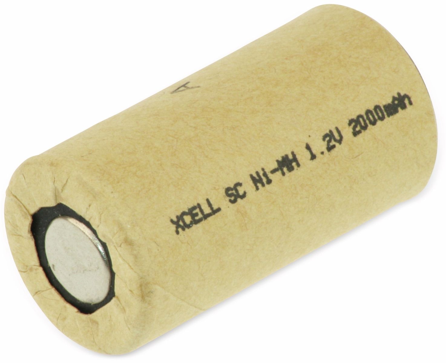 XCELL NiMH-Sub-C-Zelle-Akku Pappmantel, 1,2V-/2000mAh, 43x22,5 mm von XCell