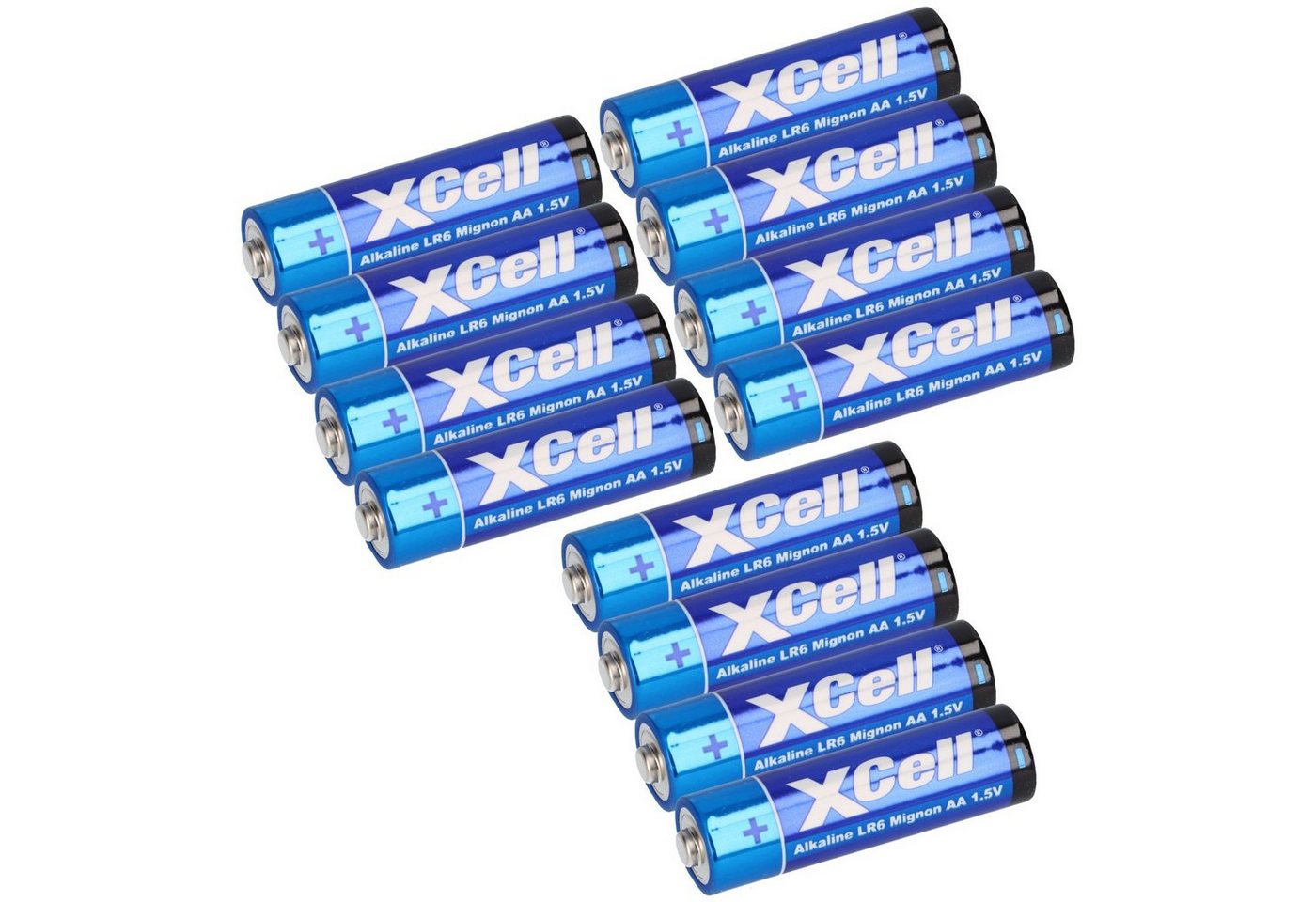 XCell 12x XCell 3x 4er Folie AA LR6 Mignon Super Alkaline Batterie Batterie XCell 12x XCell 3x 4er Folie AA LR6 Mignon Super Alkaline Batterie Batterie von XCell