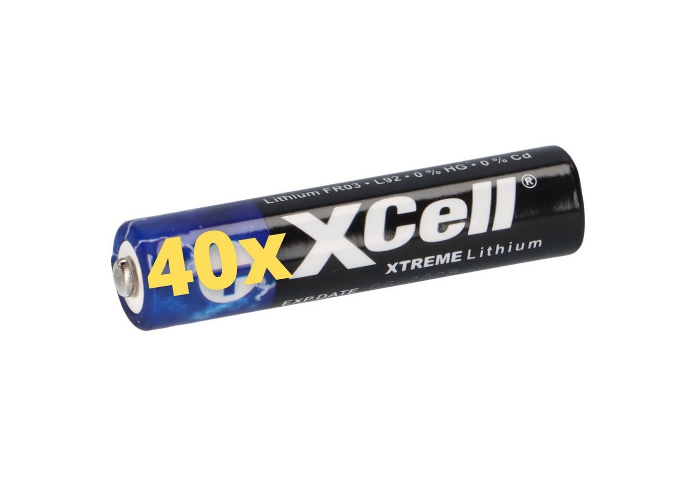 XCell 40x XTREME Lithium Batterie AAA Micro FR03 L92 XCell 10x 4er Blister Batterie von XCell