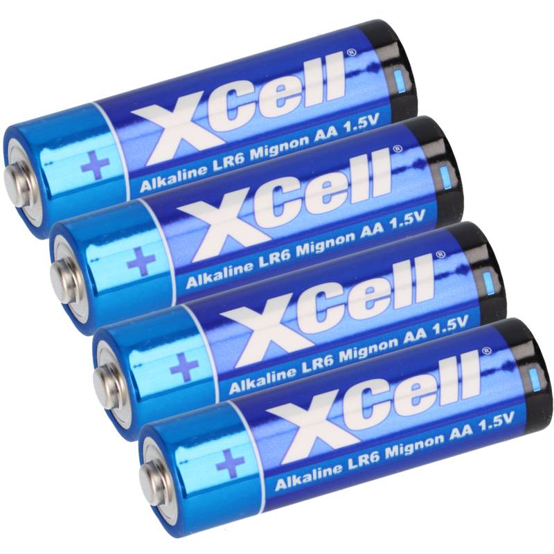 XCell 4er Folie AA LR6 Mignon Super Alkaline Batterie von XCell