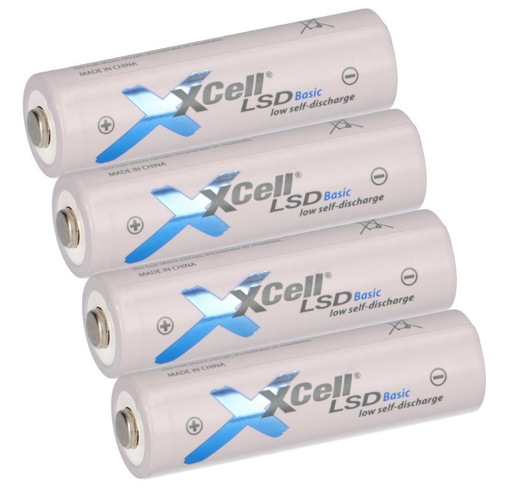 XCell 4x XCell Mignon AA Akku LSD Basic Ni-MH 1,2V 2100mAh Akku von XCell