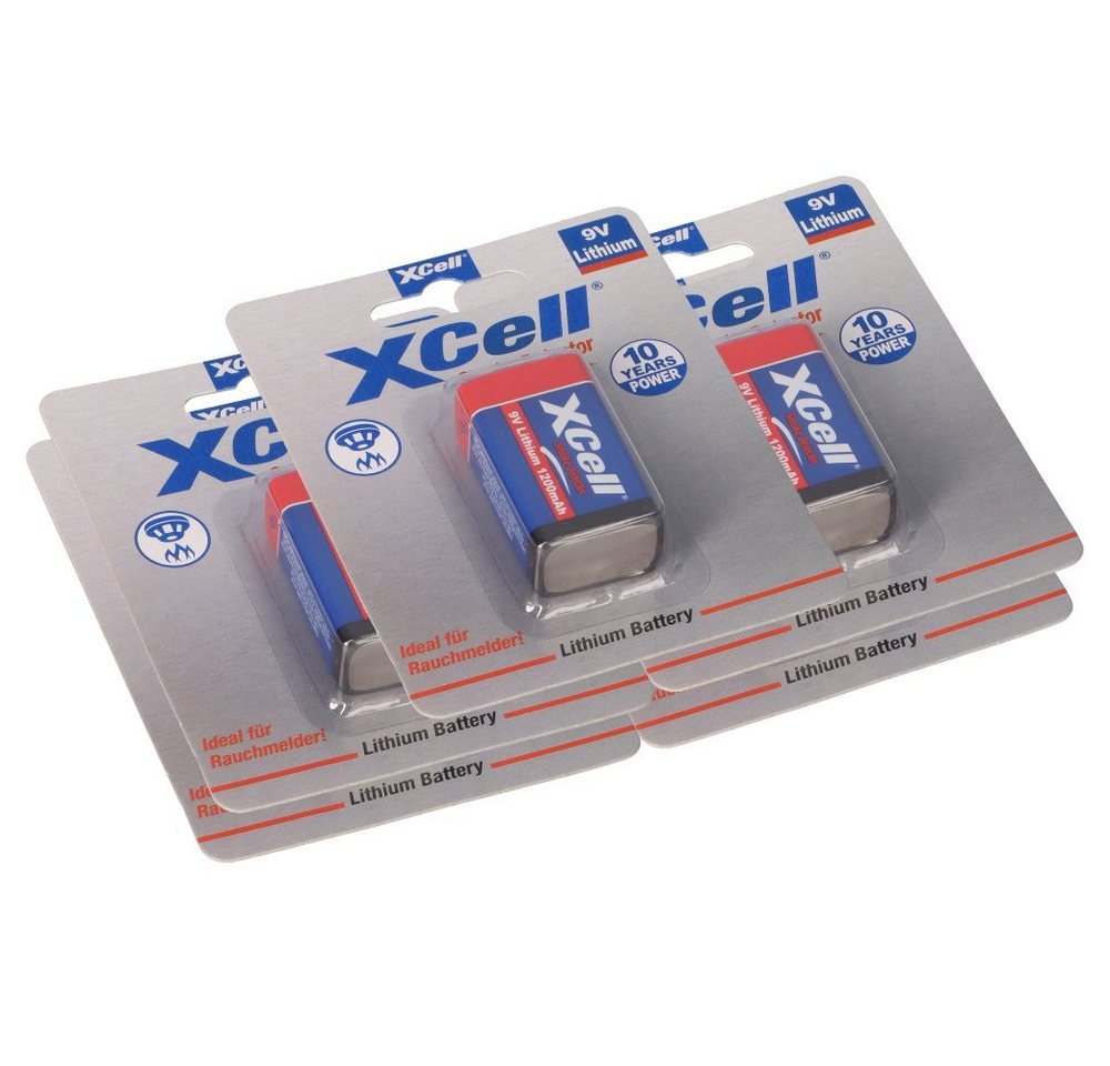 XCell 5x XCell Lithium 9V Block 1200 mAh 6AM6 im 1er Blister Batterie XCell 5x XCell Lithium 9V Block 1200 mAh 6AM6 im 1er Blister Batterie von XCell