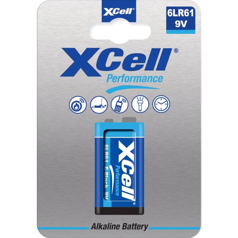 XCell 6LR61 9V-Block 1er Blister AlMn Batterie von XCell
