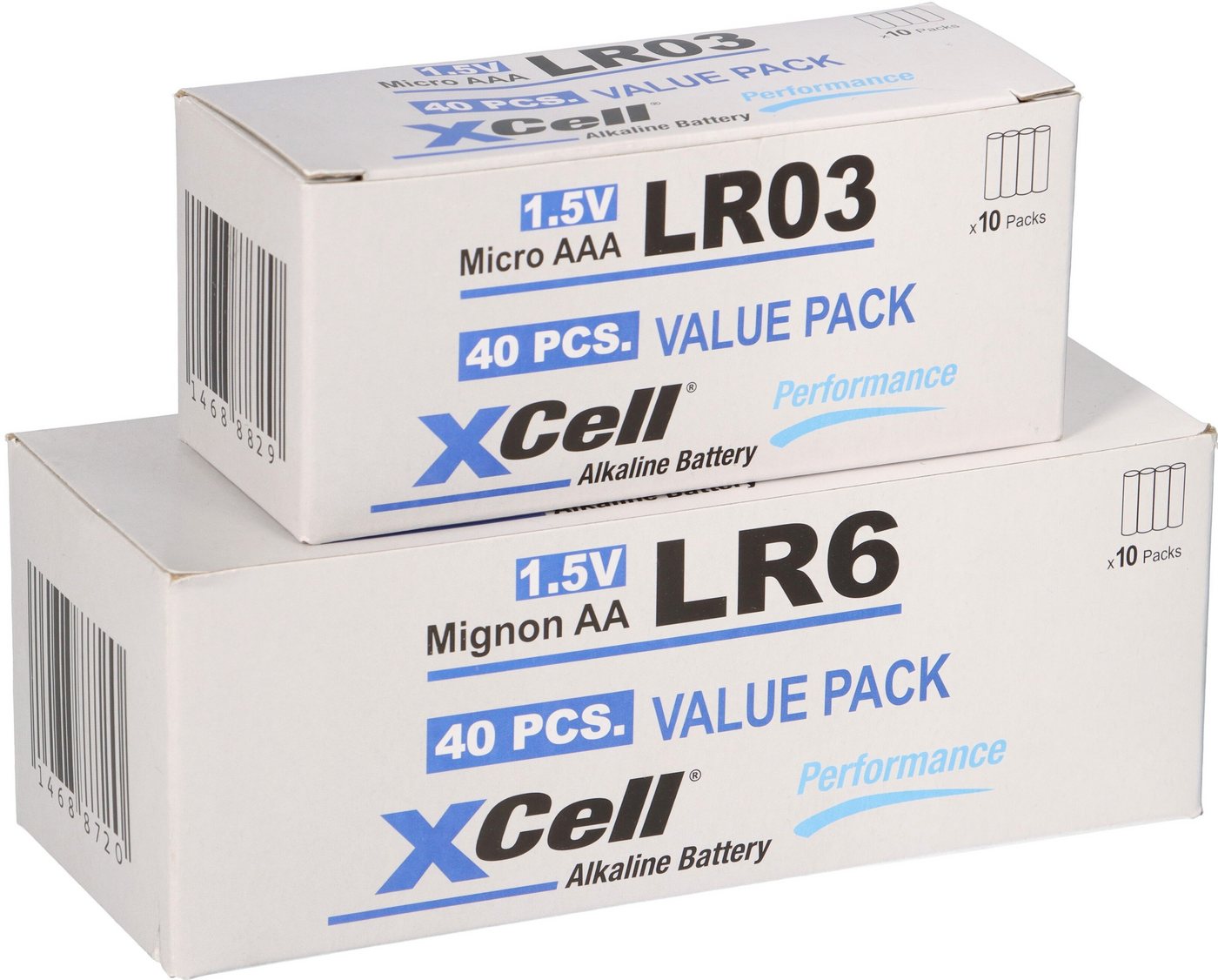 XCell 80 Batterien 40x XCell LR03 Micro AAA + 40x XCell LR6 Mignon AA Batterie XCell 80 Batterien 40x XCell LR03 Micro AAA + 40x XCell LR6 Mignon AA Batterie von XCell