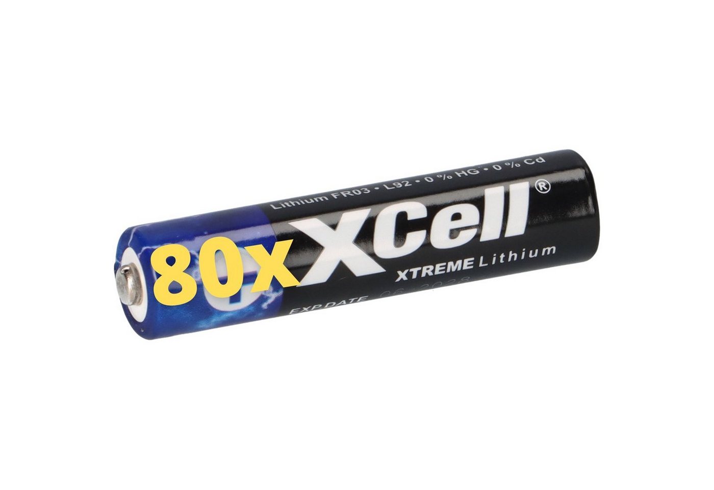 XCell 80x XTREME Lithium Batterie AAA Micro FR03 L92 XCell 20x 4er Blister Batterie XCell 80x XTREME Lithium Batterie AAA Micro FR03 L92 XCell 20x 4er Blister Batterie von XCell