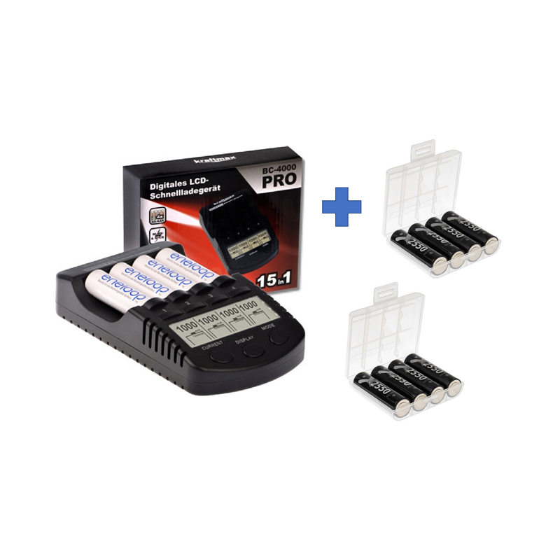 XCell BC-X1000 Pro Akku & USB Ladegerät + 8x LSD Plus Mignon AA 2550mAh Akkus + 2 Box XCell BC-X1000 Pro Akku & USB Ladegerät + 8x LSD Plus Mignon AA 2550mAh Akkus + 2 Box von XCell