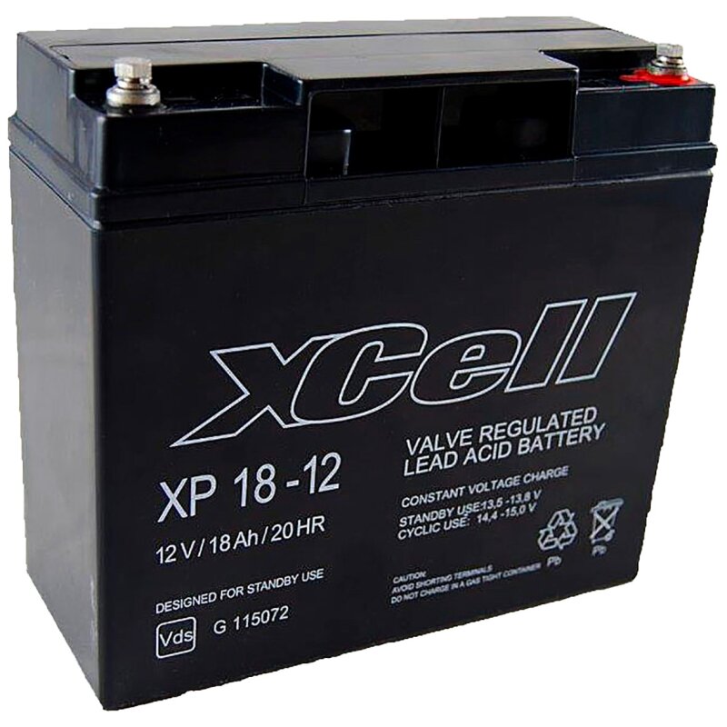 XCell Bleiakku XP18-12 12V 18Ah Pb M5 Innengewinde XCell Bleiakku XP18-12 12V 18Ah Pb M5 Innengewinde von XCell