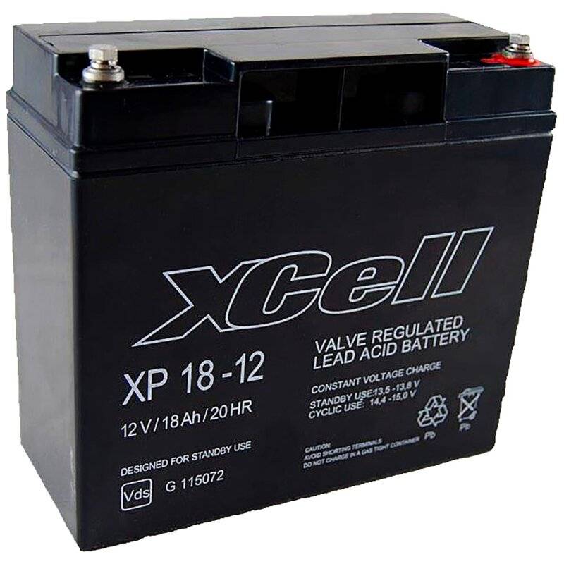 XCell Bleiakku XP18-12 12V 18Ah Pb M5 Innengewinde von XCell