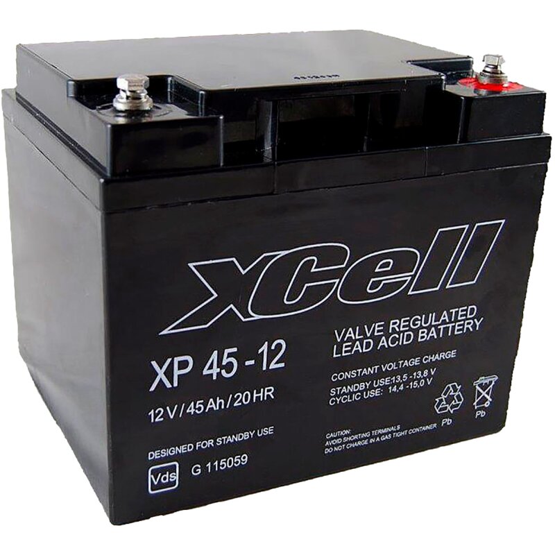 XCell Bleiakku XP45-12 12V 45Ah Pb M6 Innengewinde XCell Bleiakku XP45-12 12V 45Ah Pb M6 Innengewinde von XCell
