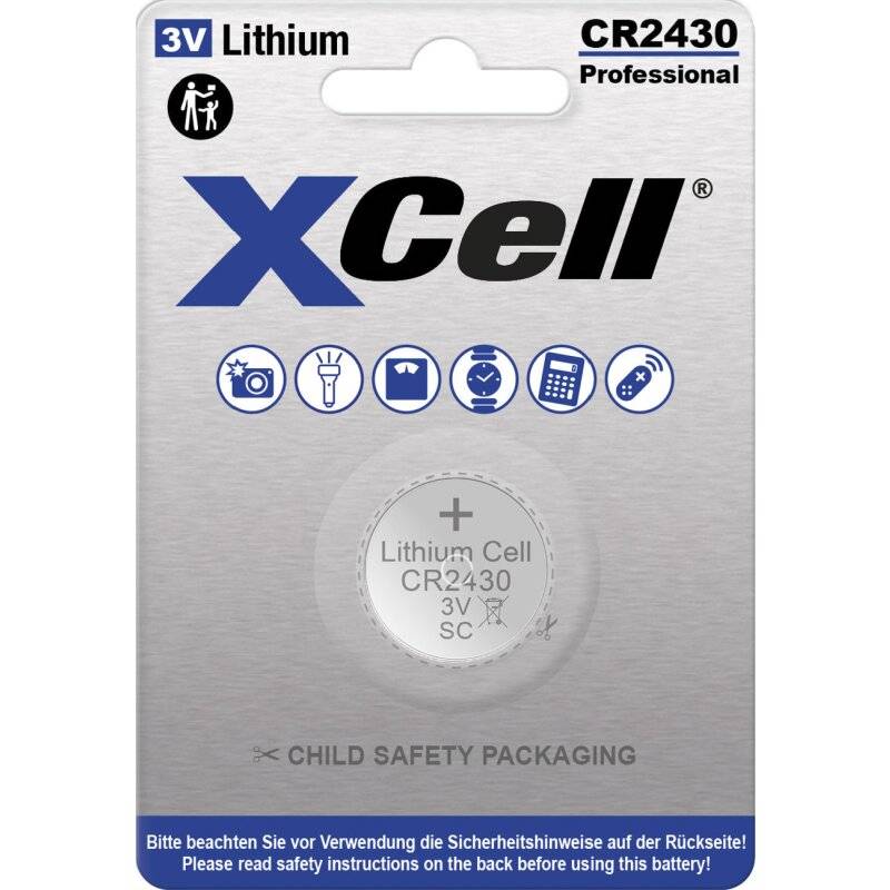 XCell CR2430 Lithium-Knopfzelle 3V – 1er Blister von XCell