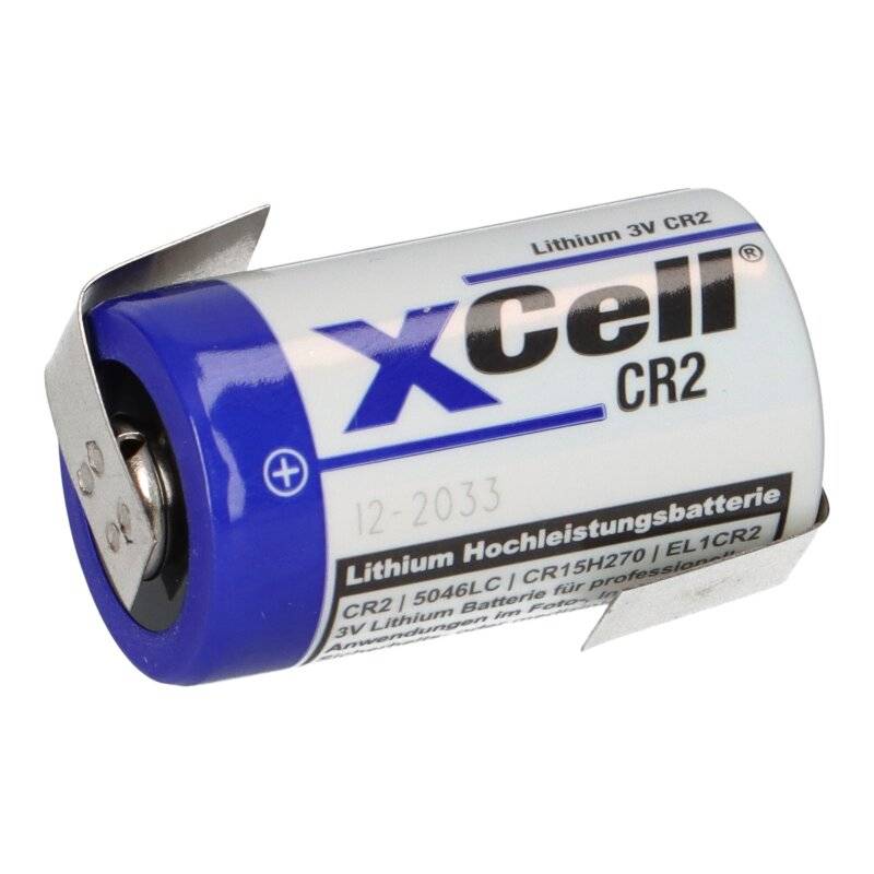 XCell Photobatterie CR2 Lithium 3V / 850mAh Z-Lötfahne von XCell
