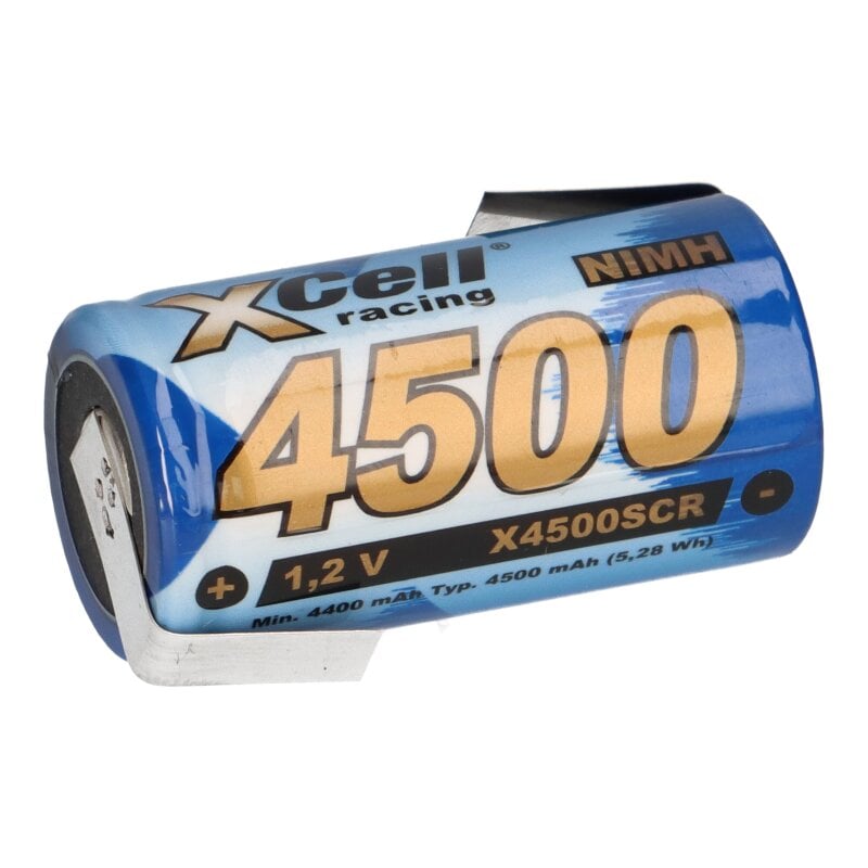 XCell Racing Einzelzelle Ni-MH 4500mAh 1,2V Sub C X4500SCR mit Z- Lötfahne XCell Racing Einzelzelle Ni-MH 4500mAh 1,2V Sub C X4500SCR mit Z- Lötfahne von XCell