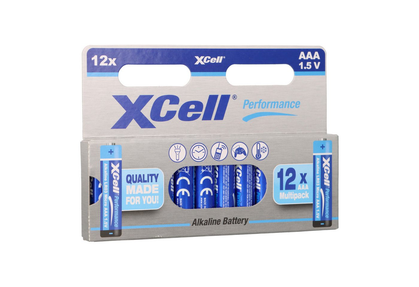 XCell XCell Performance 1,5V LR03 AAA Batterie AlMn 12er Blister Akku von XCell