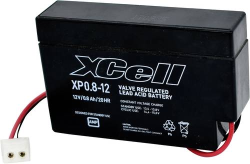 XCell XP0.812AMP XCEXP0.812AMP Bleiakku 12V 0.8Ah Blei-Vlies (AGM) (B x H x T) 96 x 62 x 25mm AMP-Bu von XCell