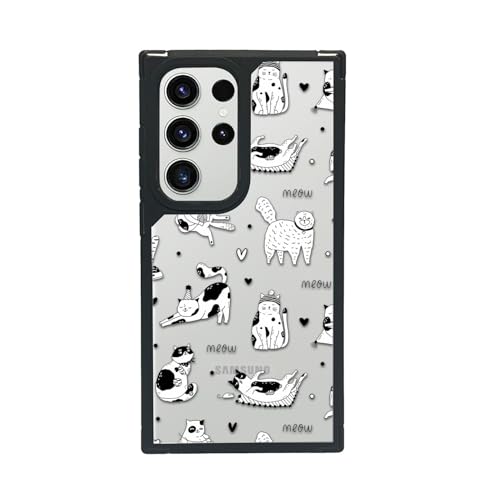 XCuihulle Handyhülle Samsung Galaxy S23 Ultra Transparent Hülle Süße Katze Cartoon Muster Design Mode Ultra Dünn Schutzhülle Hart PC Rückseite Handytasche Stoßfest TPU Bumper Clear Case Cover-Weiß XCuihulle Handyhülle Samsung Galaxy S23 Ultra Transparent Hülle Süße Katze Cartoon Muster Design Mode Ultra Dünn Schutzhülle Hart PC Rückseite Handytasche Stoßfest TPU Bumper Clear Case Cover-Weiß von XCuihulle
