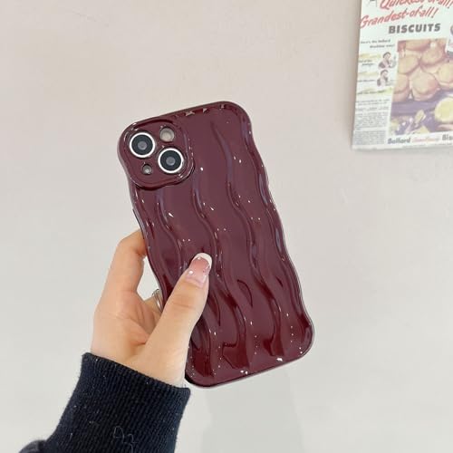 XCuihulle Hülle für iPhone 12Pro Handyhülle, Weiche Silikon Schutzhülle Niedliche Hülle mit Kameraschutz 3D Wellenform Stoßfeste Bumper Case für Mädchen Wein rot XCuihulle Hülle für iPhone 12Pro Handyhülle, Weiche Silikon Schutzhülle Niedliche Hülle mit Kameraschutz 3D Wellenform Stoßfeste Bumper Case für Mädchen Wein rot von XCuihulle