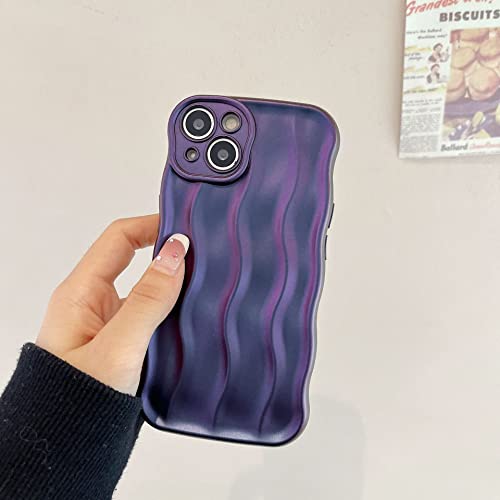 XCuihulle Hülle für iPhone 14 Handyhülle, Weiche Silikon Schutzhülle Niedliche Hülle mit Kameraschutz 3D Wellenform Stoßfeste Bumper Case für Mädchen Lila -2 XCuihulle Hülle für iPhone 14 Handyhülle, Weiche Silikon Schutzhülle Niedliche Hülle mit Kameraschutz 3D Wellenform Stoßfeste Bumper Case für Mädchen Lila -2 von XCuihulle
