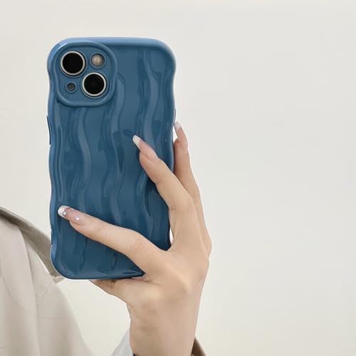 XCuihulle Hülle für iPhone 16 Handyhülle, Weiche Silikon Schutzhülle Niedliche Hülle mit Kameraschutz 3D Wellenform Stoßfeste Bumper Case für Mädchen blau XCuihulle Hülle für iPhone 16 Handyhülle, Weiche Silikon Schutzhülle Niedliche Hülle mit Kameraschutz 3D Wellenform Stoßfeste Bumper Case für Mädchen blau von XCuihulle