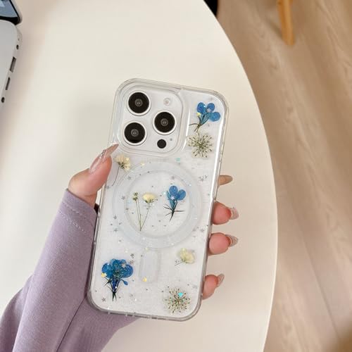 XCuihulle Magnetisch Hülle für iPhone 11 Transparent Handyhülle iPhone 11 Hülle Blumen Glitzer Echte Getrocknete Floral Schutzhülle Stoßfest Weich Silikon Case Cover-Dunkelblau XCuihulle Magnetisch Hülle für iPhone 11 Transparent Handyhülle iPhone 11 Hülle Blumen Glitzer Echte Getrocknete Floral Schutzhülle Stoßfest Weich Silikon Case Cover-Dunkelblau von XCuihulle