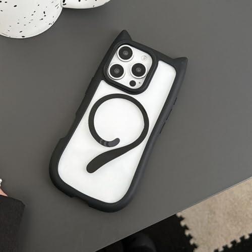 XCuihulle iPhone 12 Pro Magnetische Hülle Transparent Handyhülle iPhone 12 Pro Case Niedliche 3D Ohren Katzenschwanz Cartoon Design Weiche TPU Stoßfest Schutzhülle für Mädchen-Schwarz XCuihulle iPhone 12 Pro Magnetische Hülle Transparent Handyhülle iPhone 12 Pro Case Niedliche 3D Ohren Katzenschwanz Cartoon Design Weiche TPU Stoßfest Schutzhülle für Mädchen-Schwarz von XCuihulle