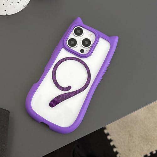 XCuihulle iPhone 14 Pro Max Magnetische Hülle Transparent Handyhülle iPhone 14 Pro Max Case Niedliche 3D Ohren Katzenschwanz Cartoon Design Weiche TPU Stoßfest Schutzhülle für Mädchen-Violetta XCuihulle iPhone 14 Pro Max Magnetische Hülle Transparent Handyhülle iPhone 14 Pro Max Case Niedliche 3D Ohren Katzenschwanz Cartoon Design Weiche TPU Stoßfest Schutzhülle für Mädchen-Violetta von XCuihulle