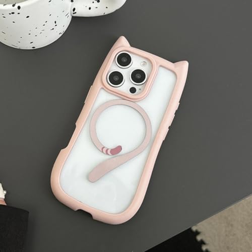 XCuihulle iPhone 16 Plus Magnetische Hülle Transparent Handyhülle iPhone 16 Plus Case Niedliche 3D Ohren Katzenschwanz Cartoon Design Weiche TPU Stoßfest Schutzhülle für Mädchen-Rosa XCuihulle iPhone 16 Plus Magnetische Hülle Transparent Handyhülle iPhone 16 Plus Case Niedliche 3D Ohren Katzenschwanz Cartoon Design Weiche TPU Stoßfest Schutzhülle für Mädchen-Rosa von XCuihulle