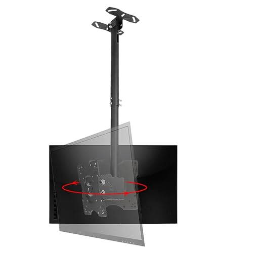 2-Seitige Deckenhalterung Für Tv, Neig- Und Drehbarer Tv-Ständer, Teleskop-Deckenhalterung Für Tv, Für Fernseher Von 20-32 Zoll, Maximales Gewicht 60 Pfund Pro Bildschirm, 1 M von XDAWQP