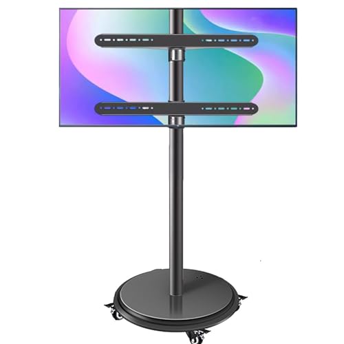 LCD-Tv-Bodenständer - Mobiler Tv-Wagenständer Mit Rädern, 360° Drehbarer Tv-Halterungsständer, Passend Für Die Meisten 37-75-Zoll-Fernseher, Stützlochabstand Innerhalb Von 600 X 600 Mm, Maximale Trag LCD-Tv-Bodenständer - Mobiler Tv-Wagenständer Mit Rädern, 360° Drehbarer Tv-Halterungsständer, Passend Für Die Meisten 37-75-Zoll-Fernseher, Stützlochabstand Innerhalb Von 600 X 600 Mm, Maximale Trag von XDAWQP