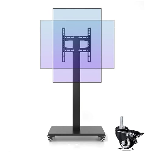 LCD-Tv-Rahmen-Bodenständer - Mobiler Tv-Wagen Auf Rädern - Tragbarer Boden-Tv-Ständer Für 32-65-Zoll-Led-Flachbildschirme, Bis Zu 100 Kg, Horizontale Und Vertikale Bildschirmbefestigung von XDAWQP