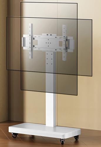 Mobiler Tv-Wagen Auf Rädern - Tragbarer Tv-Standfuß Für Den Boden, Für 26-70 Zoll Led-Flachbildschirme, Bis Zu 100 Kg, Horizontale Und Vertikale Bildschirmbefestigung, A, 87,116 cm (26,60 Zoll) von XDAWQP