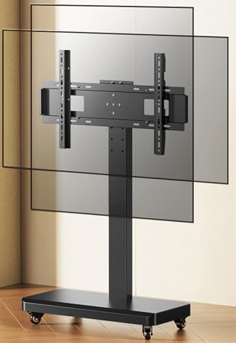 Mobiler Tv-Wagen Auf Rädern - Tragbarer Tv-Standfuß Für Den Boden, Für 26-70 Zoll Led-Flachbildschirme, Bis Zu 100 Kg, Horizontale Und Vertikale Bildschirmbefestigung, B, 109,138 cm (32,70 Zoll) von XDAWQP