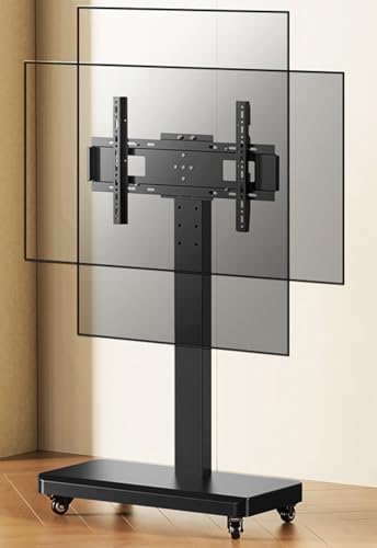 Mobiler Tv-Wagen Auf Rädern - Tragbarer Tv-Standfuß Für Den Boden, Für 26-70 Zoll Led-Flachbildschirme, Bis Zu 100 Kg, Horizontale Und Vertikale Bildschirmbefestigung, B, 87,116 cm (26,60 Zoll) von XDAWQP