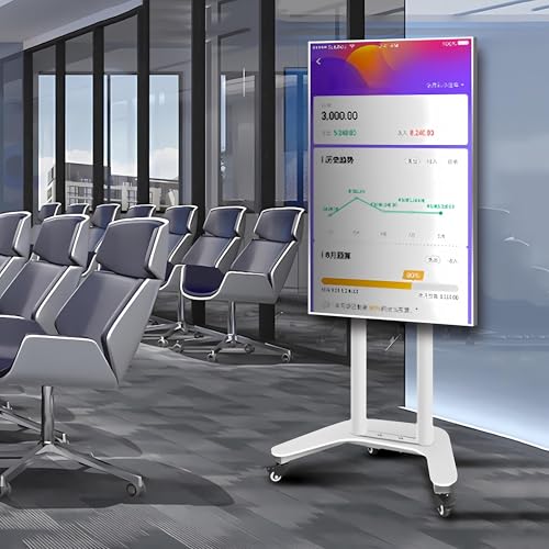 Mobiler Tv-Wagen Für 32-60 Zoll Fernseher - Höhenverstellbarer Tv-Ständer - Mobiler Tv-Wagen Auf Rädern - 0-90° Horizontale Und Vertikale Bildschirmdrehung - Bis Zu 100Kg,Weiß Mobiler Tv-Wagen Für 32-60 Zoll Fernseher - Höhenverstellbarer Tv-Ständer - Mobiler Tv-Wagen Auf Rädern - 0-90° Horizontale Und Vertikale Bildschirmdrehung - Bis Zu 100Kg,Weiß von XDAWQP