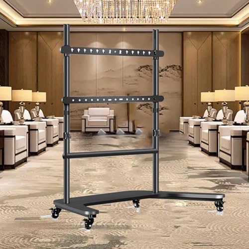 Mobiler Tv-Wagen Mit Rädern - Höhenverstellbarer Tragbarer Tv-Standfuß, Hält Bis Zu 150 Kg/330 Lbs, Für 42-90-Zoll-Bildschirme, Max. Vesa 700 X 600 Mm Mobiler Tv-Wagen Mit Rädern - Höhenverstellbarer Tragbarer Tv-Standfuß, Hält Bis Zu 150 Kg/330 Lbs, Für 42-90-Zoll-Bildschirme, Max. Vesa 700 X 600 Mm von XDAWQP