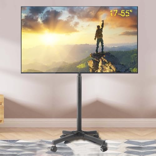 Mobiler Tv-Wagen Mit Rädern - Neigbarer Tv-Wagen Mit Tragbarem Tv-Ständer, Für 17-55-Zoll-Bildschirme, Bis Zu 35 Kg, Für Schlafzimmer, Wohnzimmer, Eine Farbe, 17,55 Zoll Fernseher Mobiler Tv-Wagen Mit Rädern - Neigbarer Tv-Wagen Mit Tragbarem Tv-Ständer, Für 17-55-Zoll-Bildschirme, Bis Zu 35 Kg, Für Schlafzimmer, Wohnzimmer, Eine Farbe, 17,55 Zoll Fernseher von XDAWQP