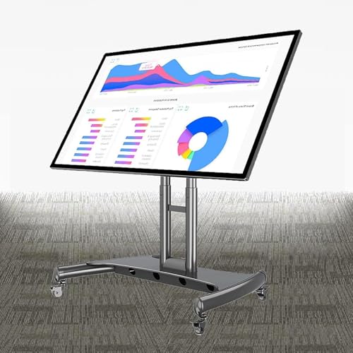 Tragbarer Tv-Bodenständer - Mobiler Tv-Wagenständer Mit Rädern, Mobiler Tv-Displayständer Für 32-70 Zoll LCD-Led-Flachbildschirme, Rollbarer Bodenständer, Höhenverstellbare Montage Mit Rädern, Eine F Tragbarer Tv-Bodenständer - Mobiler Tv-Wagenständer Mit Rädern, Mobiler Tv-Displayständer Für 32-70 Zoll LCD-Led-Flachbildschirme, Rollbarer Bodenständer, Höhenverstellbare Montage Mit Rädern, Eine F von XDAWQP