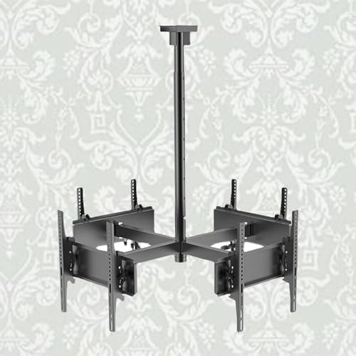 Tv-Deckenhalterung - 4-Seitige Tv-Deckenhalterung - Verstellbare, Neig- Und Schwenkbare Tv-Deckenhalterung, Um 360 Grad Drehbarer LCD-Tv-Rahmen, Für 30-50-Zoll-Fernseher, 4-Bewegungs-Flach-/Gebogen-S Tv-Deckenhalterung - 4-Seitige Tv-Deckenhalterung - Verstellbare, Neig- Und Schwenkbare Tv-Deckenhalterung, Um 360 Grad Drehbarer LCD-Tv-Rahmen, Für 30-50-Zoll-Fernseher, 4-Bewegungs-Flach-/Gebogen-S von XDAWQP
