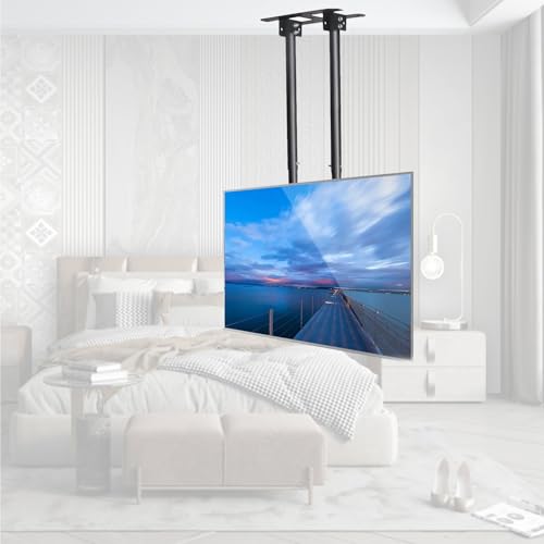 Verstellbare Deckenhalterung Für Tv, Tv-Halterung Mit 2 Pfosten Für Einzelbildschirme, Neigbare Tv-Halterung Für 55-120-Zoll-Fernseher, Deckenmontage, Vesa Max 900 X 600 Mm Verstellbare Deckenhalterung Für Tv, Tv-Halterung Mit 2 Pfosten Für Einzelbildschirme, Neigbare Tv-Halterung Für 55-120-Zoll-Fernseher, Deckenmontage, Vesa Max 900 X 600 Mm von XDAWQP