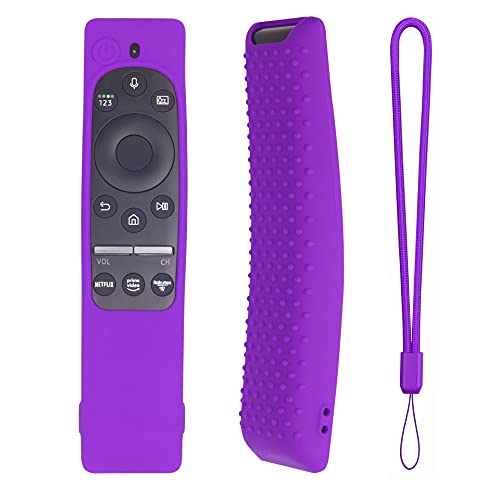 Hülle für Samsung Smart TV Fernbedienung BN59-Serie, leichte, kinderfreundliche Silikonhülle, rutschfeste, stoßfeste Schutzhülle (Lila) von XDMEI