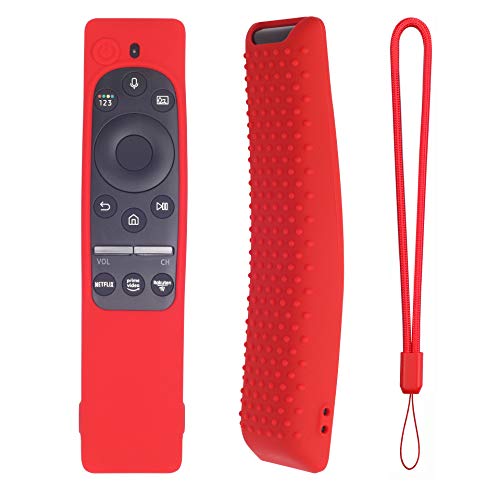 Hülle für Samsung Smart TV Fernbedienung BN59-Serie, leichte, kinderfreundliche Silikonhülle, rutschfeste, stoßfeste Schutzhülle (rot) von XDMEI