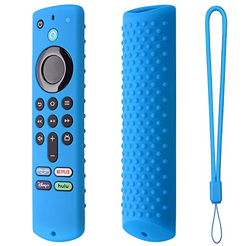 Kinderfreundliche Silikon-Fernbedienungshülle rutschfeste, stoßfeste Schutzhülle für Fire TV Stick (3. Generation) (Himmelblau) von XDMEI