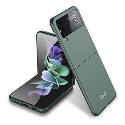 für Samsung Galaxy Z Flip 3 5G Hülle Ultradünne Matte Hülle Schlanke All-Inclusive Stoßfeste Schutzhülle (Grün) von XDMEI