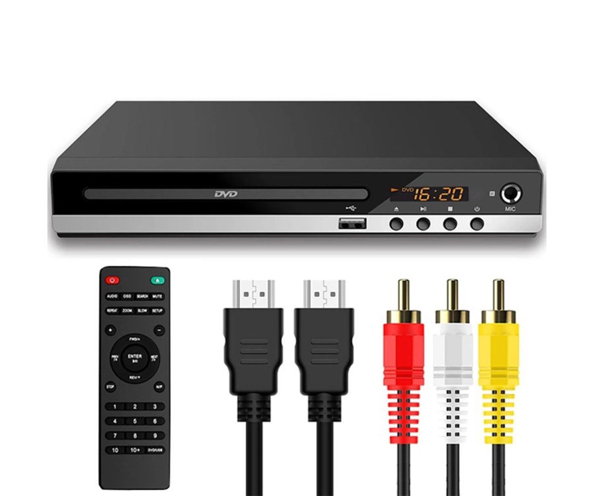 XDOVET Mini-DVD-Player HDMI,1080P HD-Kompakt-DVD-Player für Smart-TV DVD-Player (mit All Region Free,CD-DVD-Player,USB/Fernbedienung) von XDOVET