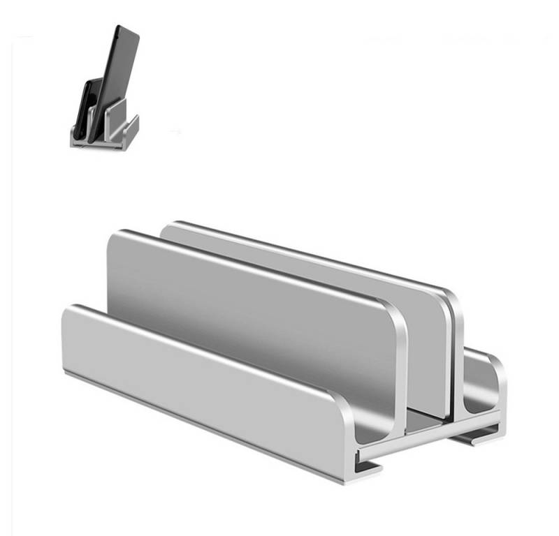 XDeer Vertikaler Laptop Ständer, Aluminium Verstellbarer Notebook Laptop-Ständer, (Platzsparender Halterung für MacBook Pro/Air, für iPad und andere) von XDeer