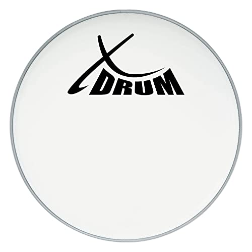 XDrum 22" Coated Kick Drumfell (22" weiß, aufgerauhte Mylar-Schicht, offener, warmer Klang mit dezentem Attack und langem Sustain) von XDrum