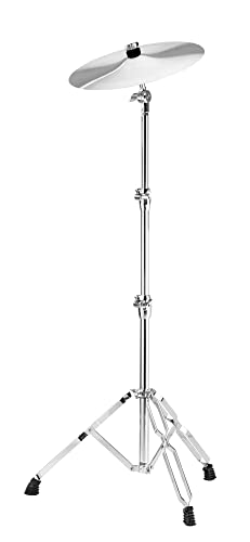 XDrum Beckenständer Pro - Cymbal Stand höhenverstellbar von 60-120 cm - Praktisches Memory Lock System - Doppelstrebig und stabil - Silber von XDrum